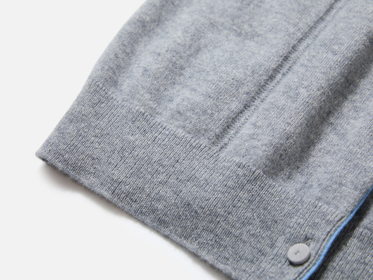 EP YAYING Wool-Cashmere Quiet Luxury Round-Neck Long-Sleeve Jacket
