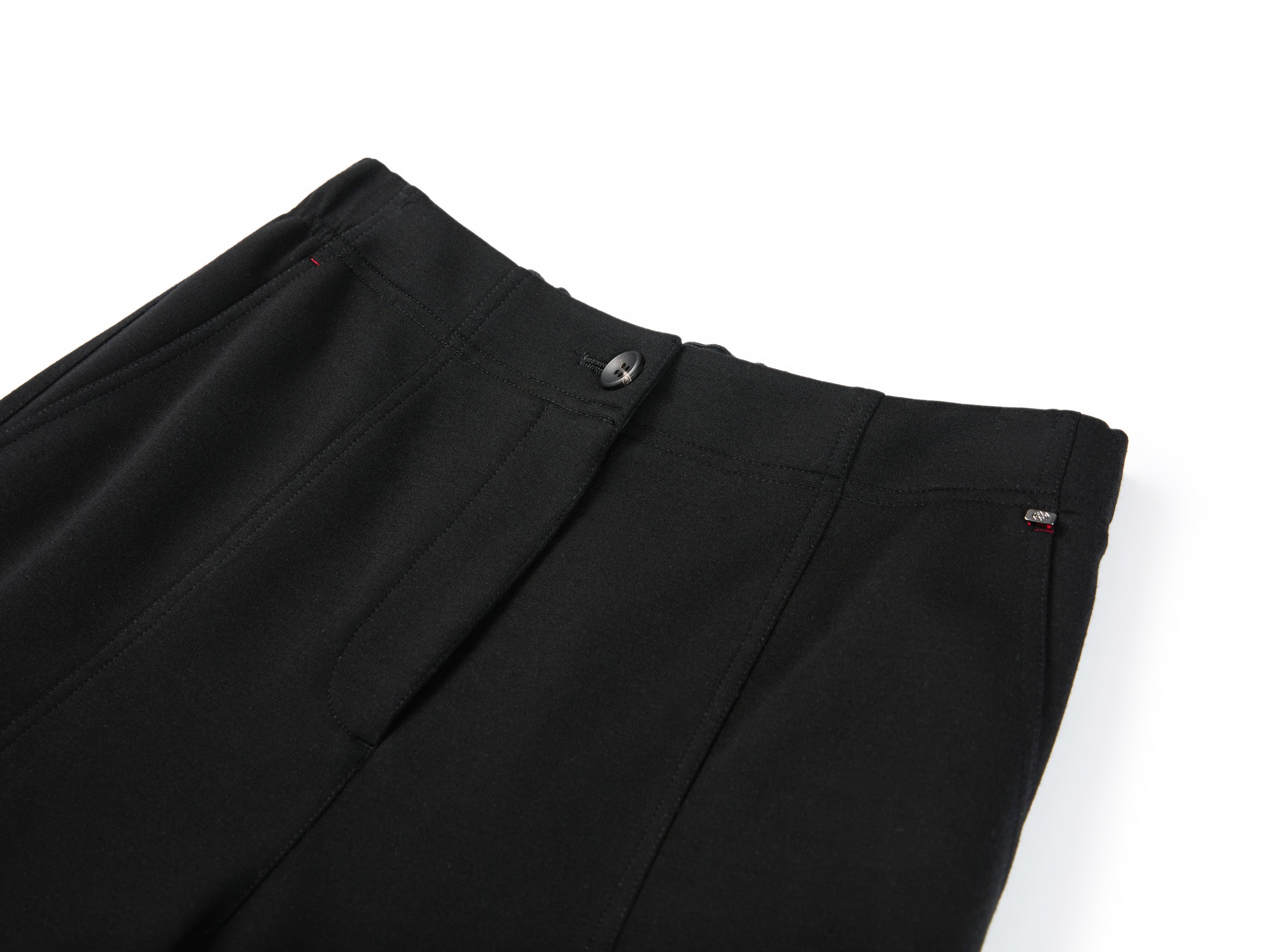 YAYING Golden Wool Slim Straight-Leg Pants