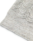 YAYING Silk-Cotton Wave Knit V-Neck Cardigan