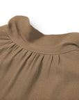 YAYING Relaxed Silk Blouse with Ribbon Tie
