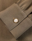 YAYING Relaxed Silk Blouse with Ribbon Tie