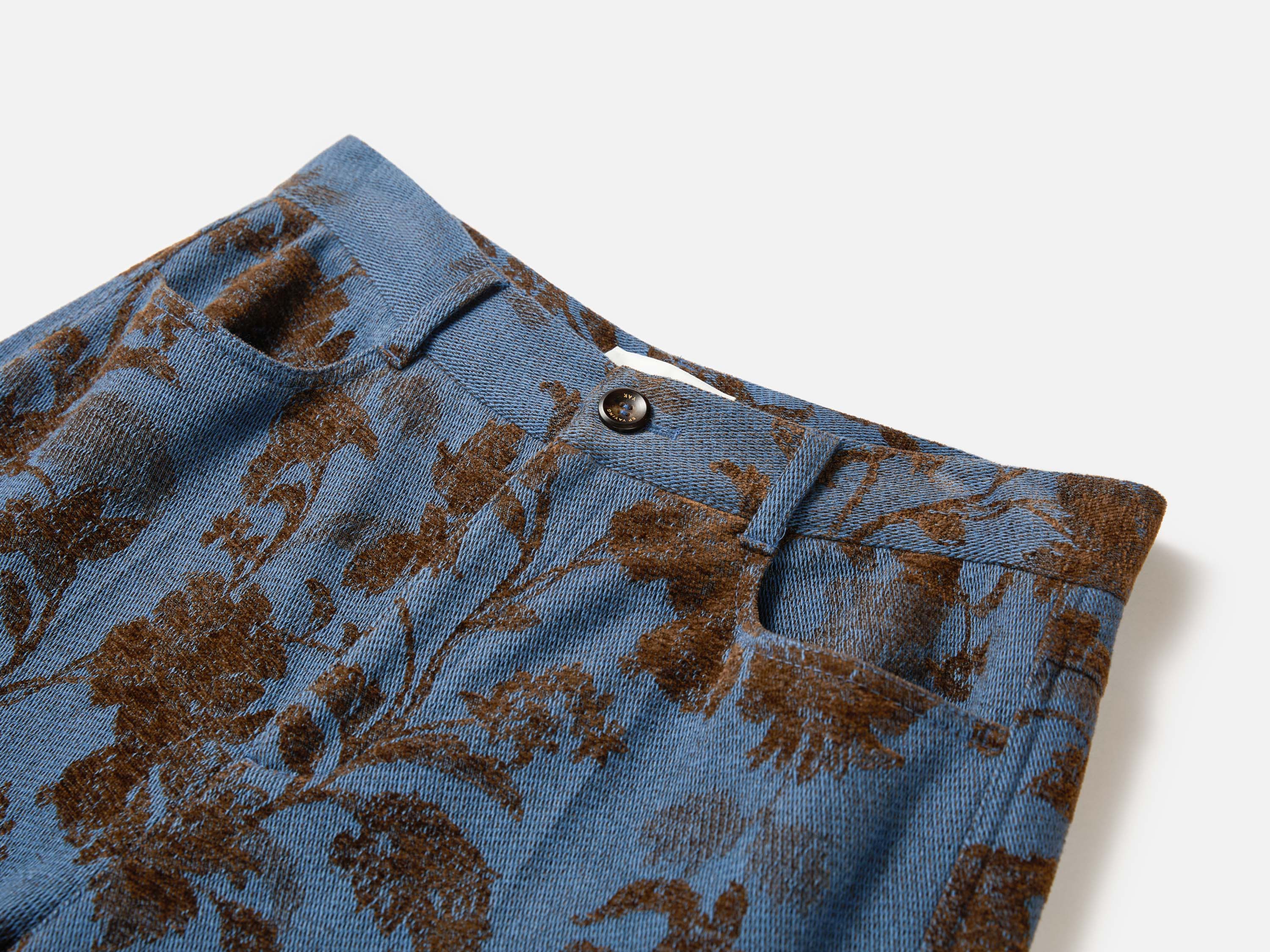 EP YAYING Chenille Jacquard Straight-Leg Pants
