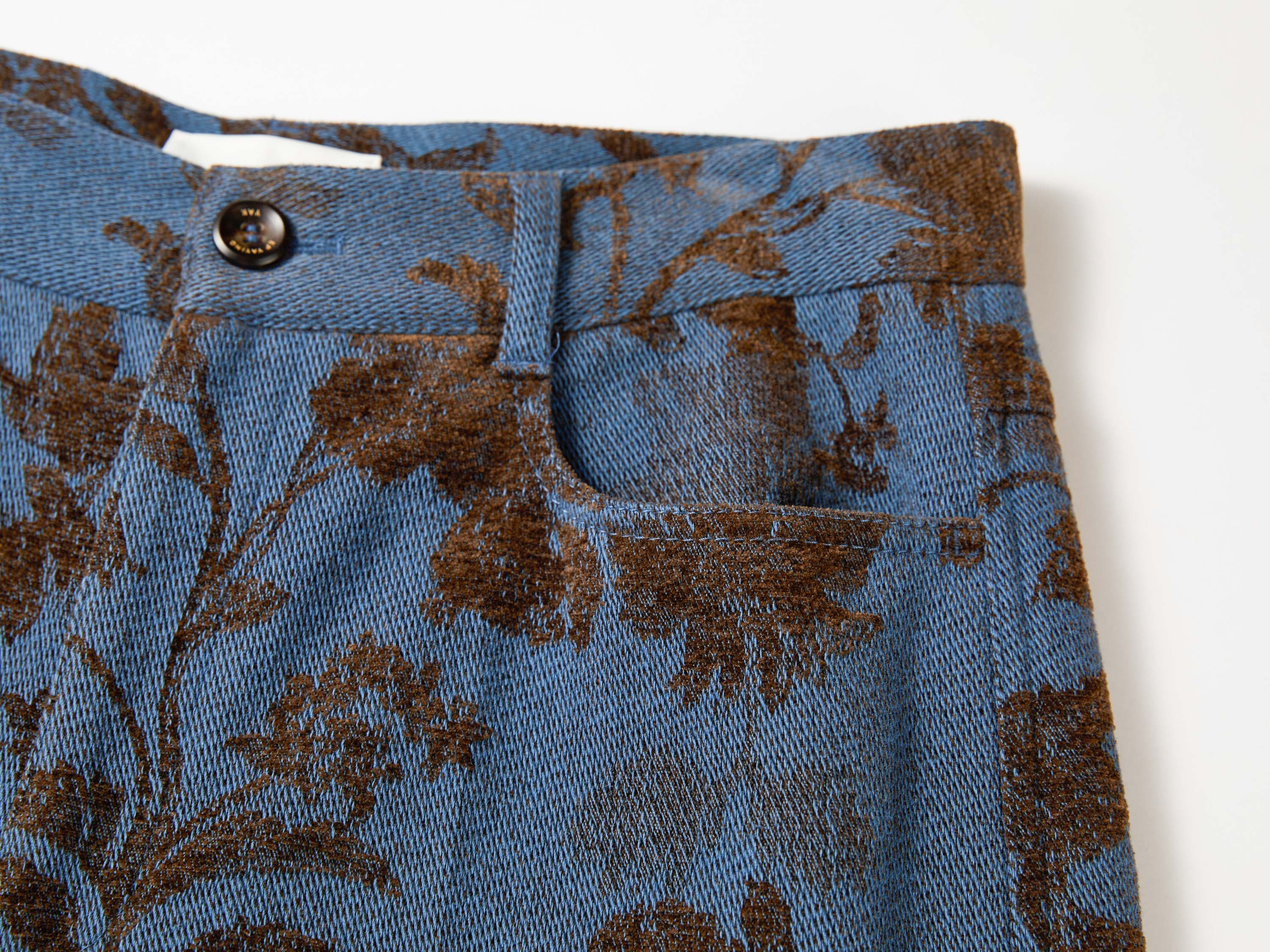 EP YAYING Chenille Jacquard Straight-Leg Pants