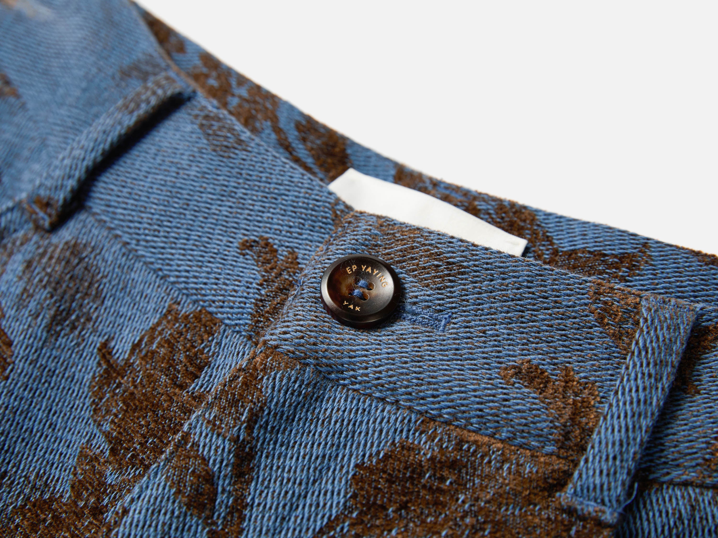 EP YAYING Chenille Jacquard Straight-Leg Pants
