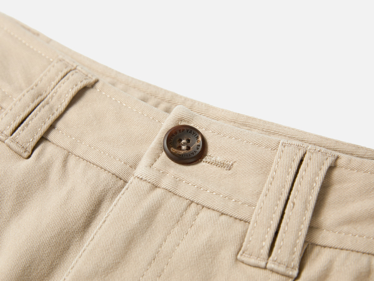 EP YAYING Cotton-Stretch Relaxed Straight-Leg Pants