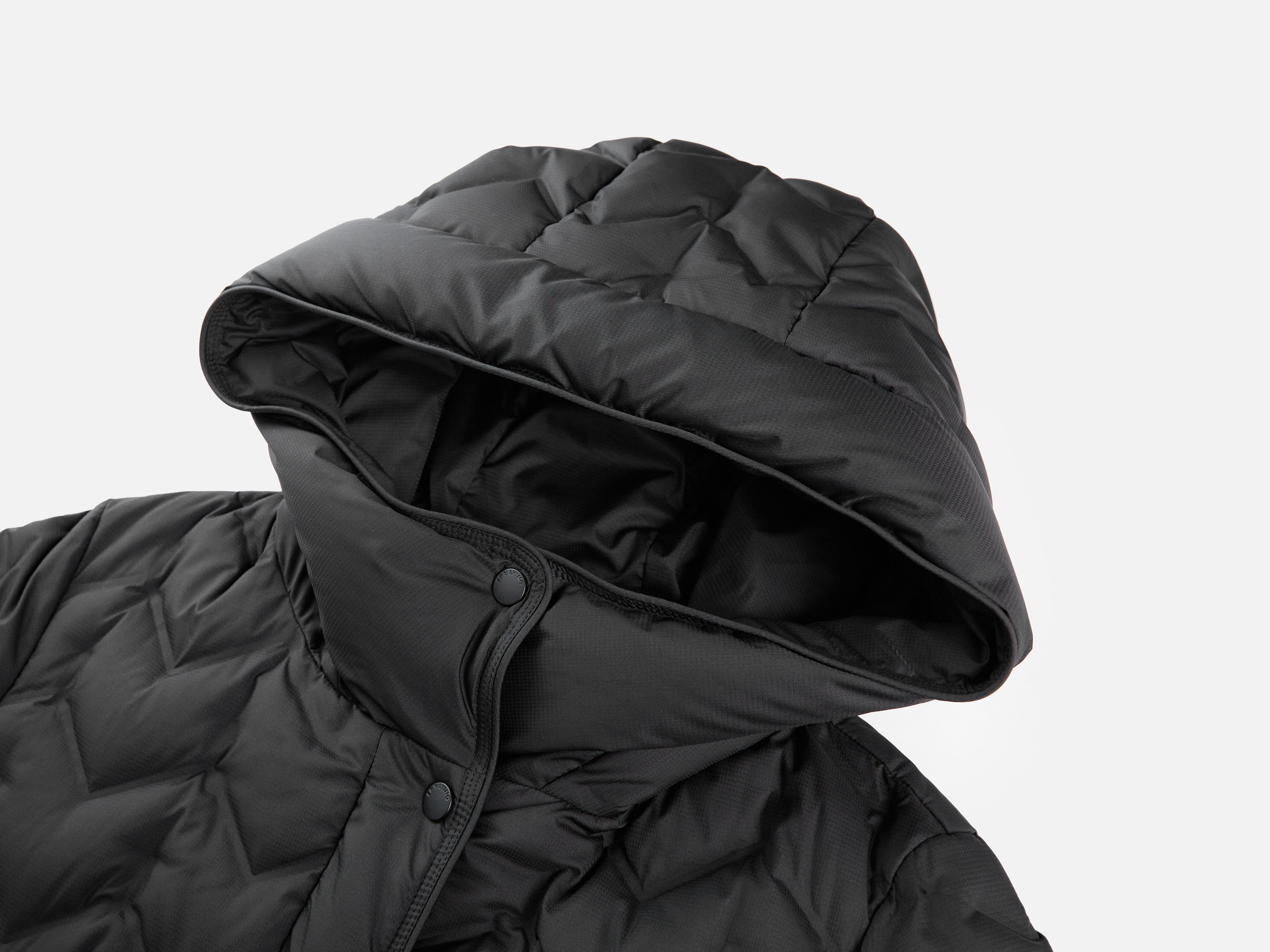 YAYING Black Quilted Long Coat