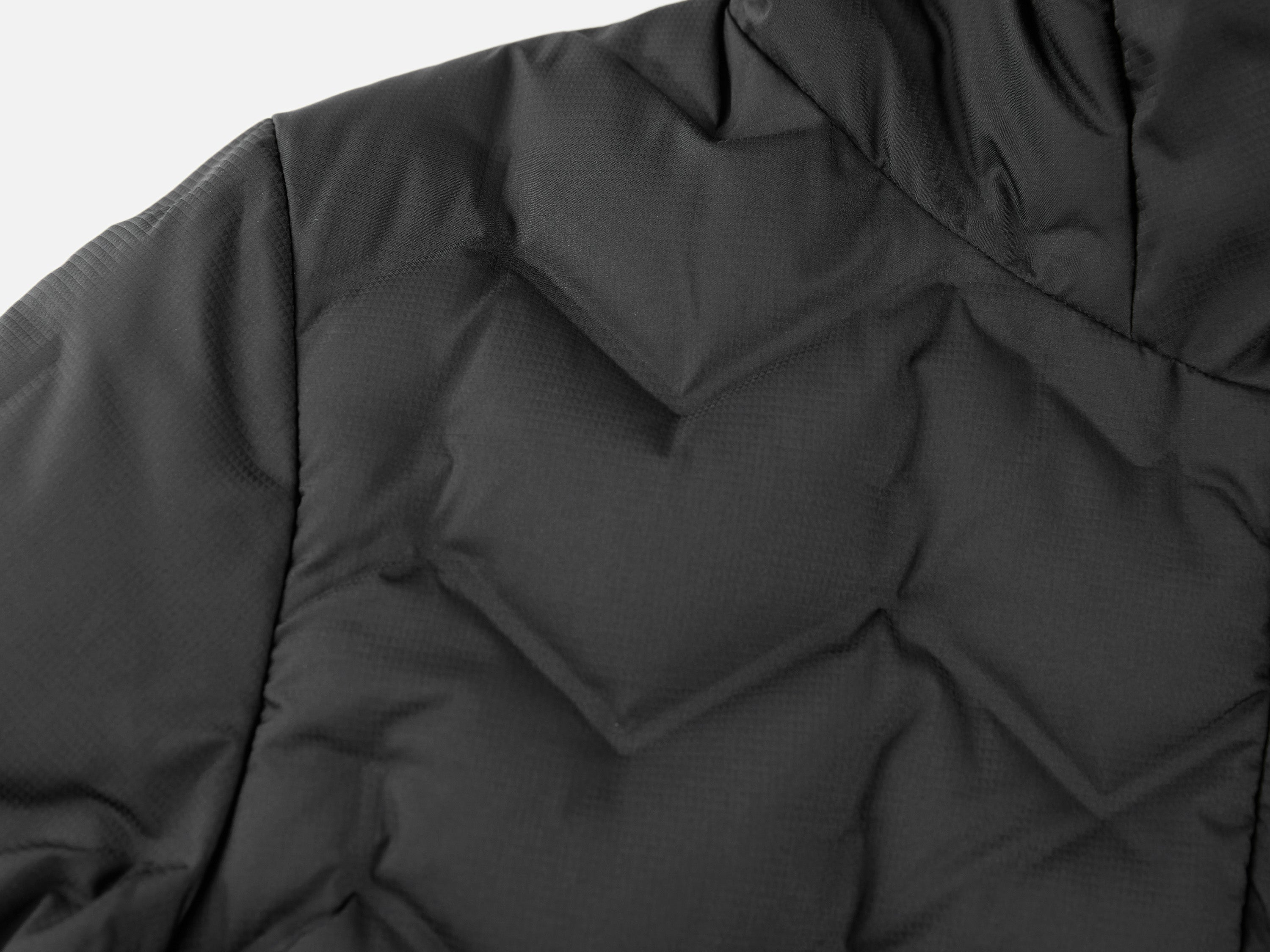 YAYING Black Quilted Long Coat