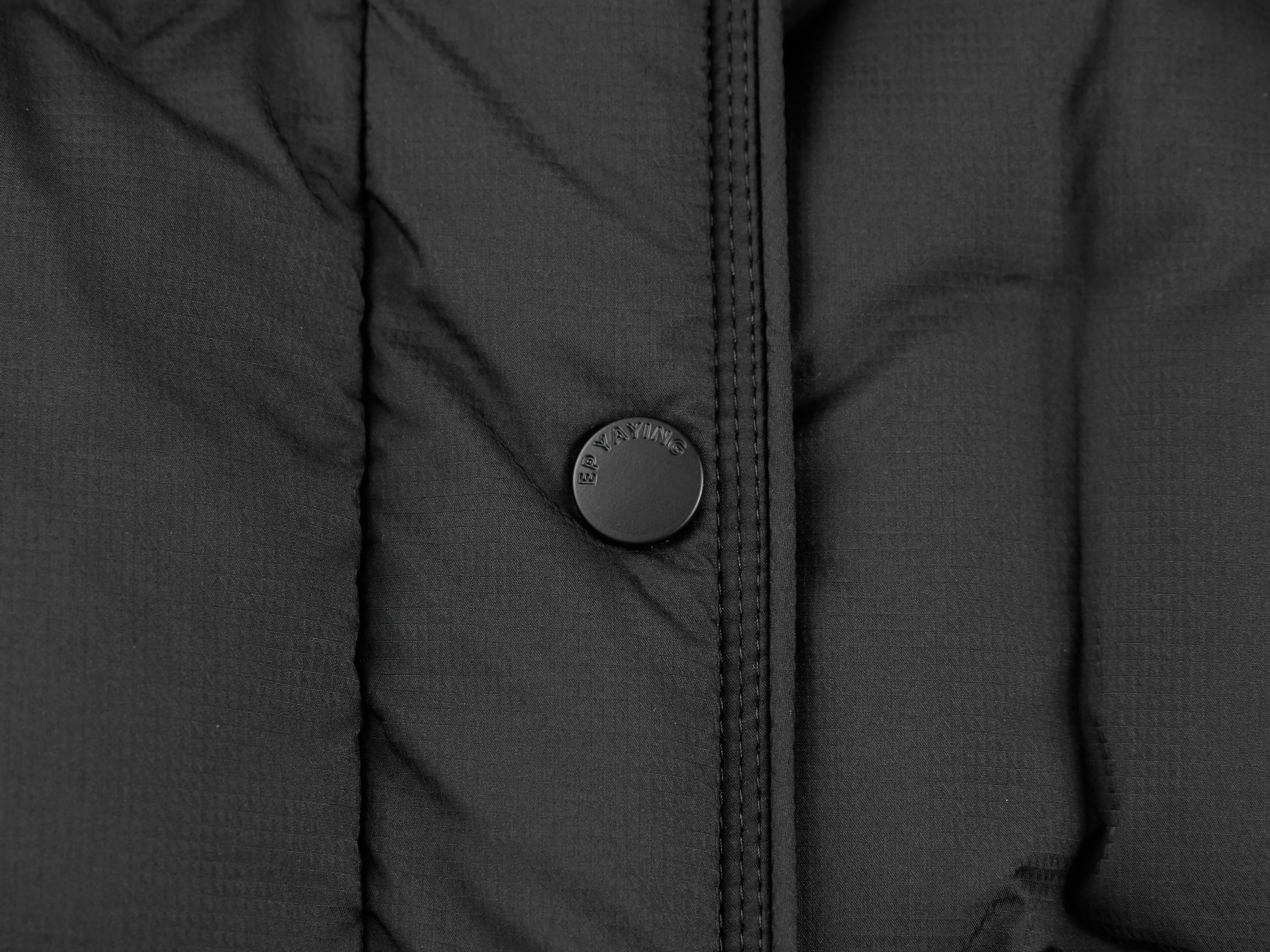 YAYING Black Quilted Long Coat
