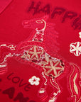 EP YAYING Craft Embroidered Zodiac Horse Hooded Sweatshirt