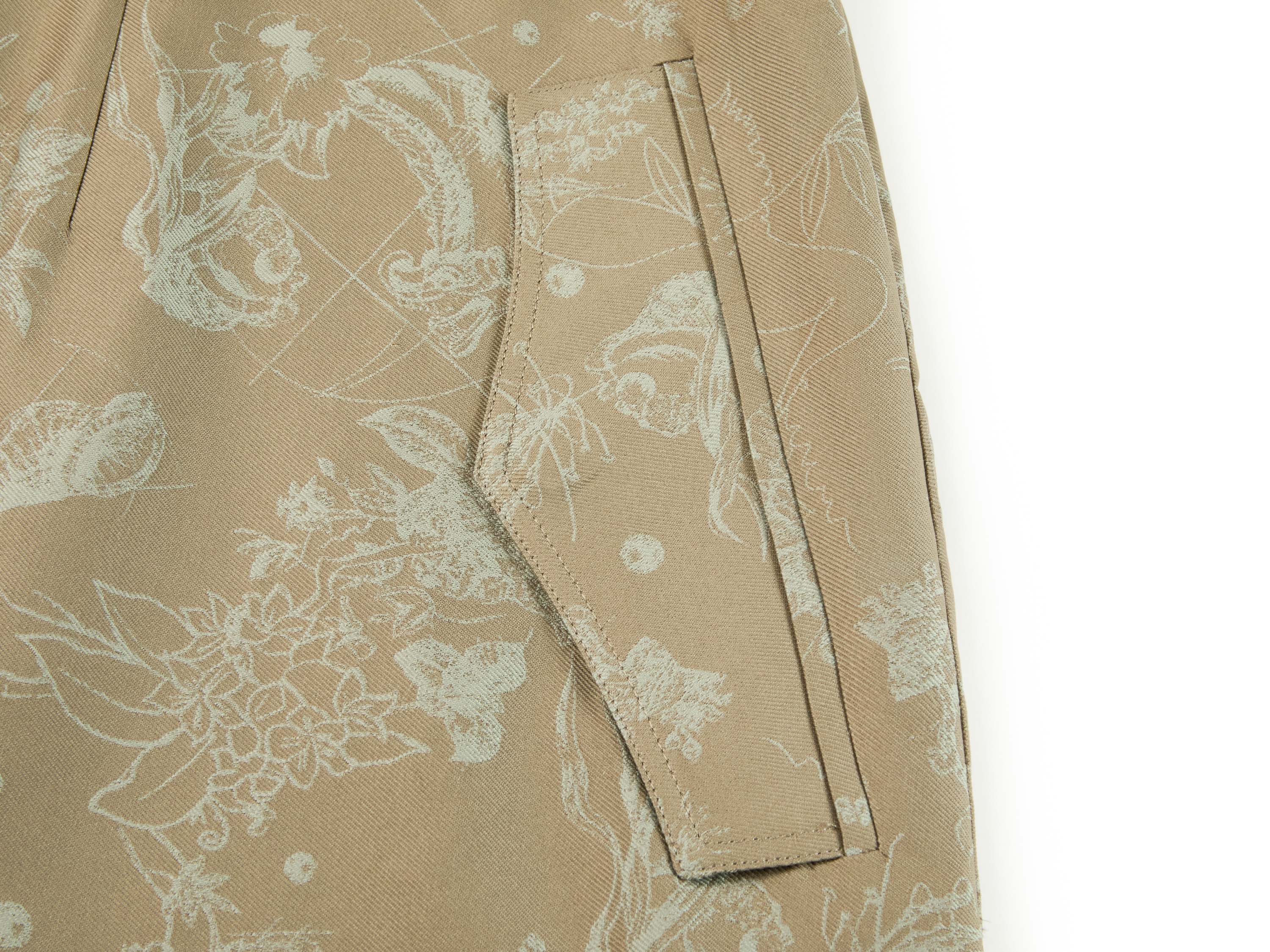 YAYING Silk Jacquard Hooded Windbreaker A-Line Dress