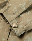 YAYING Silk Jacquard Hooded Windbreaker A-Line Dress