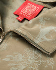 YAYING Silk Jacquard Hooded Drop-Shoulder Short Jacket
