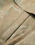 YAYING Silk Jacquard Hooded Drop-Shoulder Short Jacket