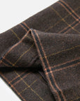 EP YAYING Wool A-Line Brown Plaid Tweed Mini Skirt