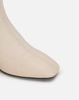 EP YAYING Elastic Sheepskin Block Heel Slim Boots