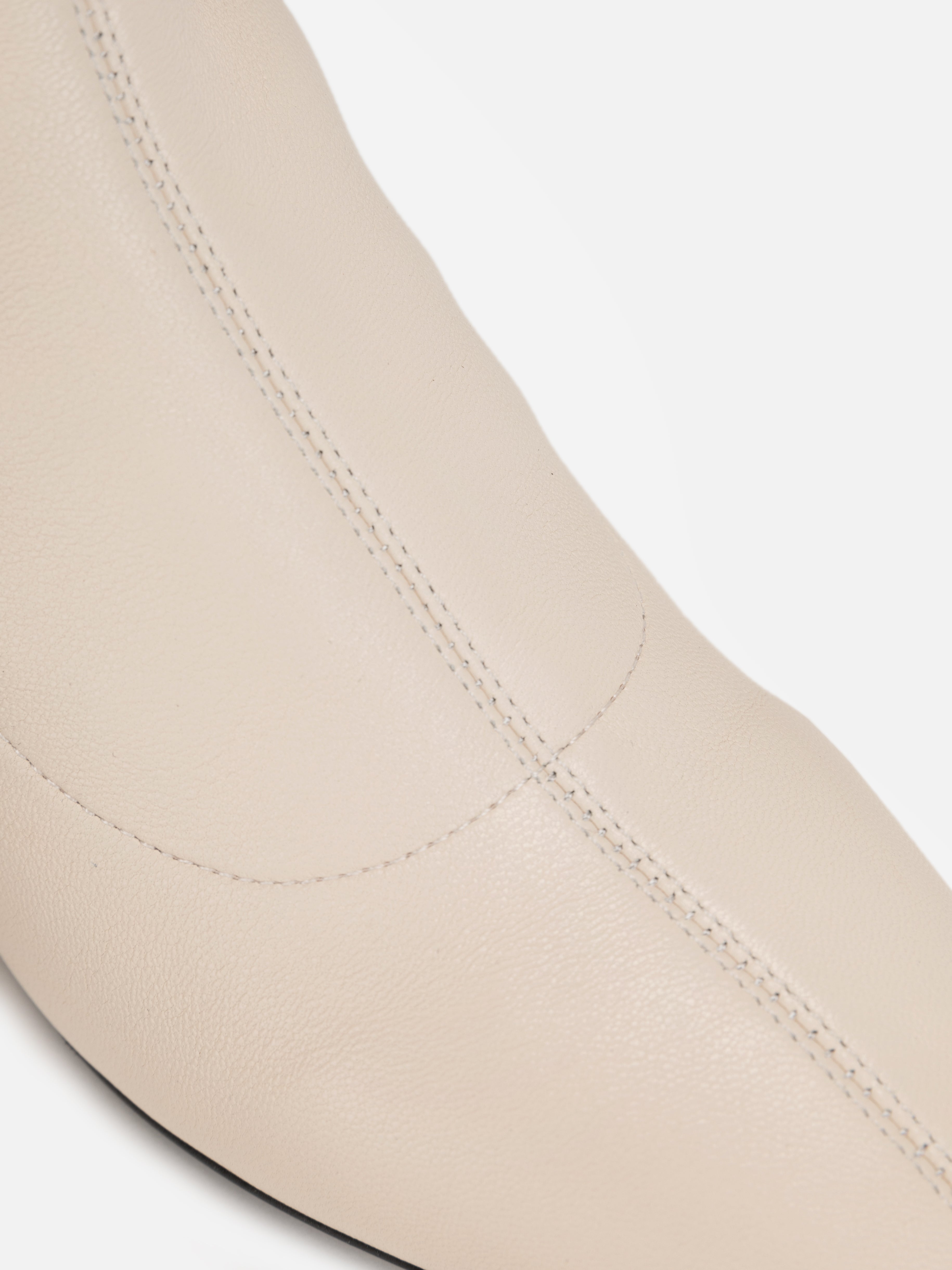 EP YAYING Elastic Sheepskin Block Heel Slim Boots