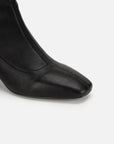EP YAYING Elastic Sheepskin Block Heel Slim Boots