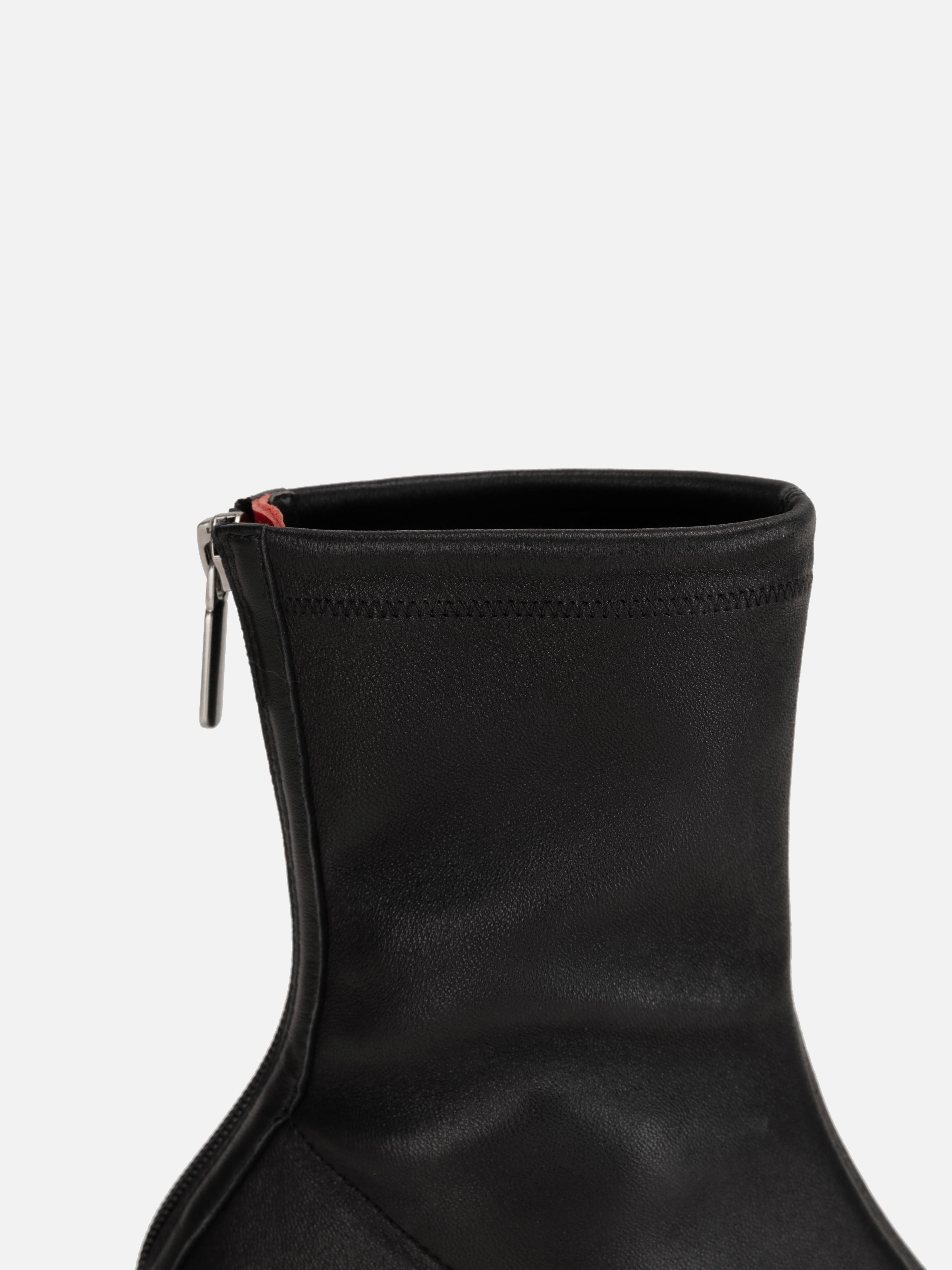 EP YAYING Elastic Sheepskin Block Heel Slim Boots