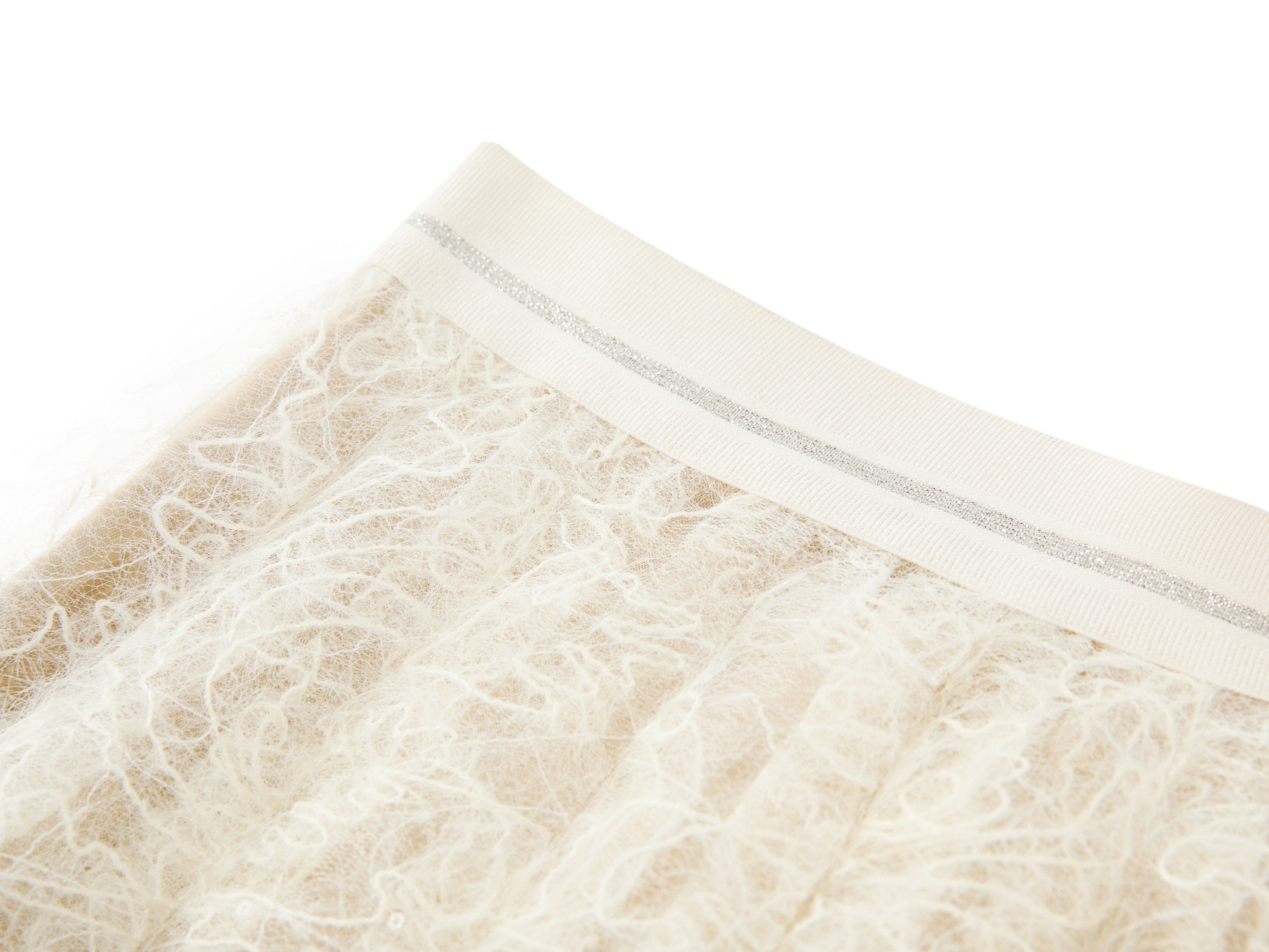 YAYING Box-Pleat A-Line Embroidered Skirt