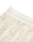 YAYING Box-Pleat A-Line Embroidered Skirt