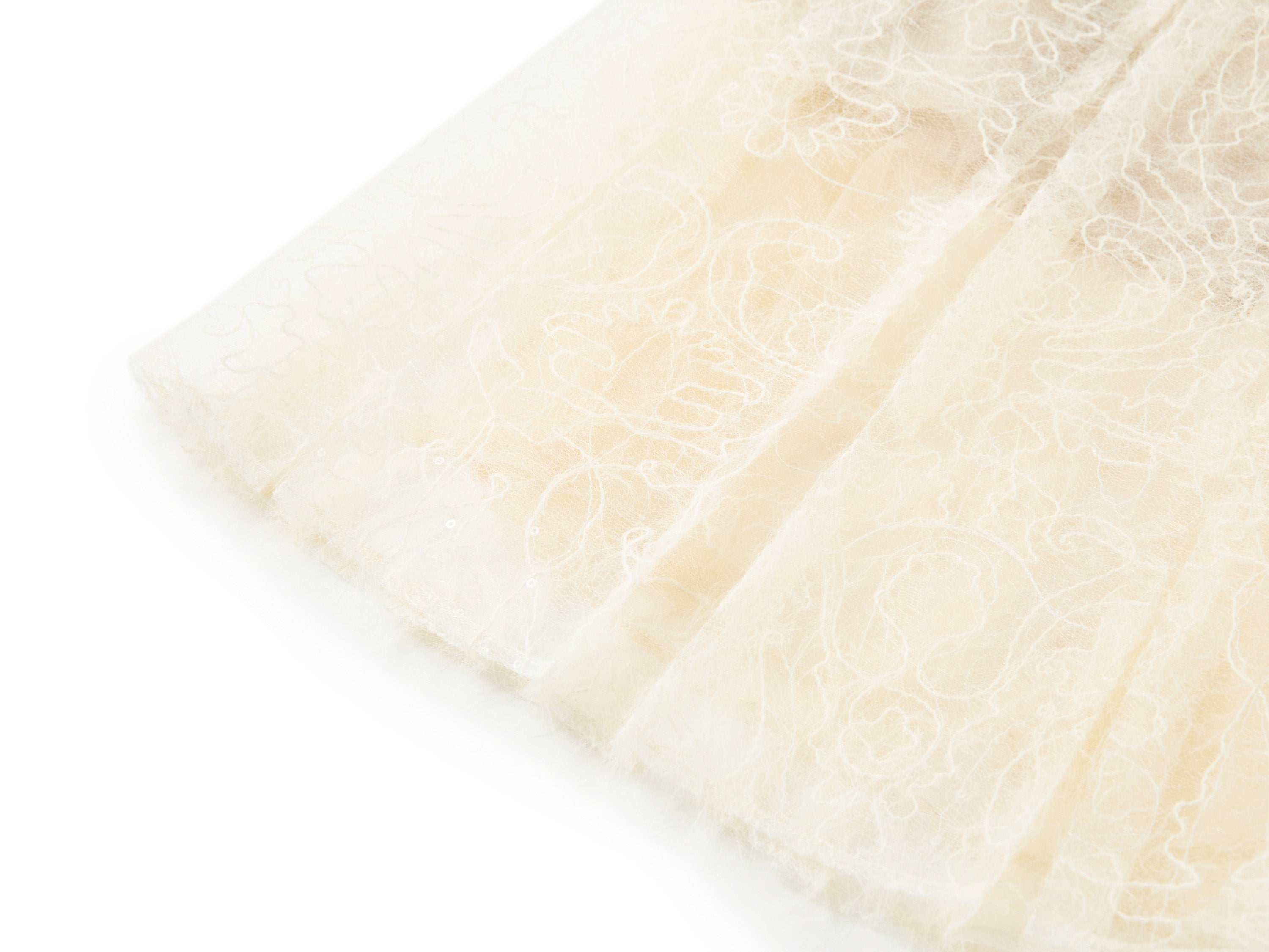 YAYING Box-Pleat A-Line Embroidered Skirt