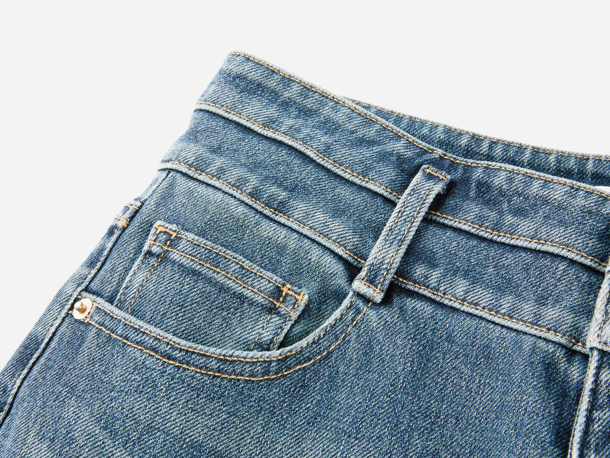 EP YAYING Cotton Blended Stretch Flare Pants
