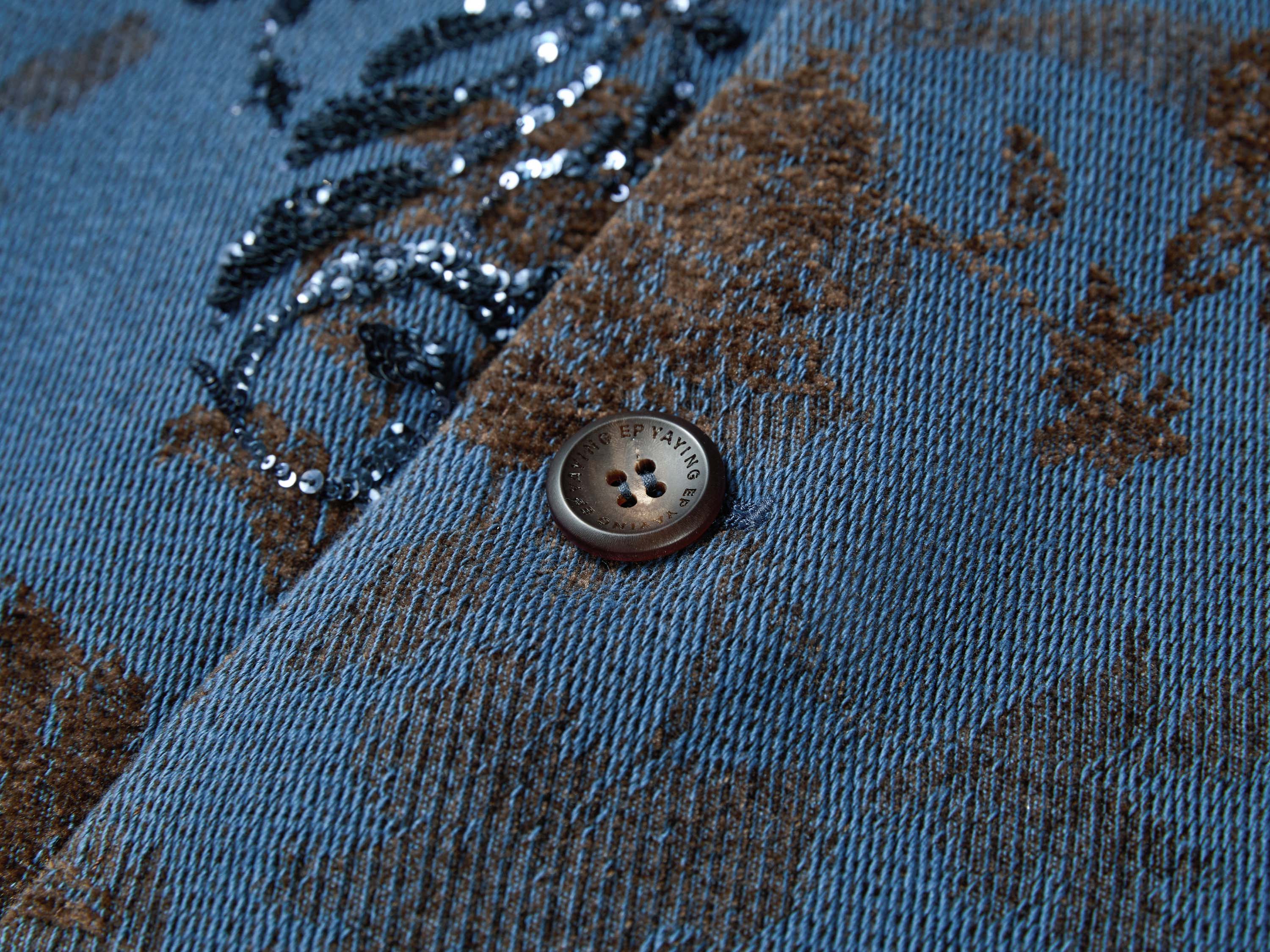 EP YAYING Chenille Jacquard Beaded Vest