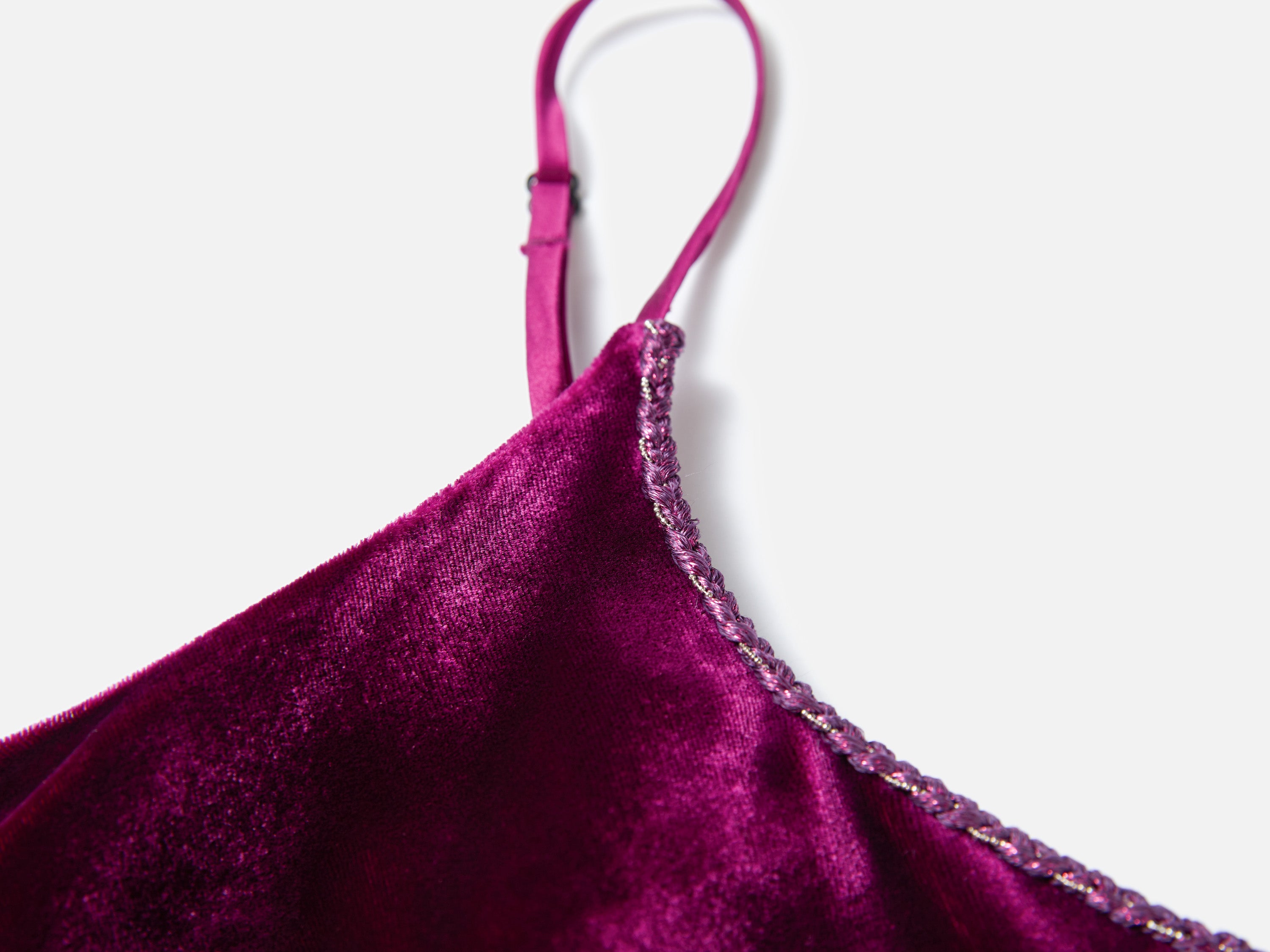 EP YAYING Blue Label Wine Red Slip Dress