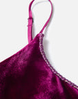 EP YAYING Blue Label Wine Red Slip Dress