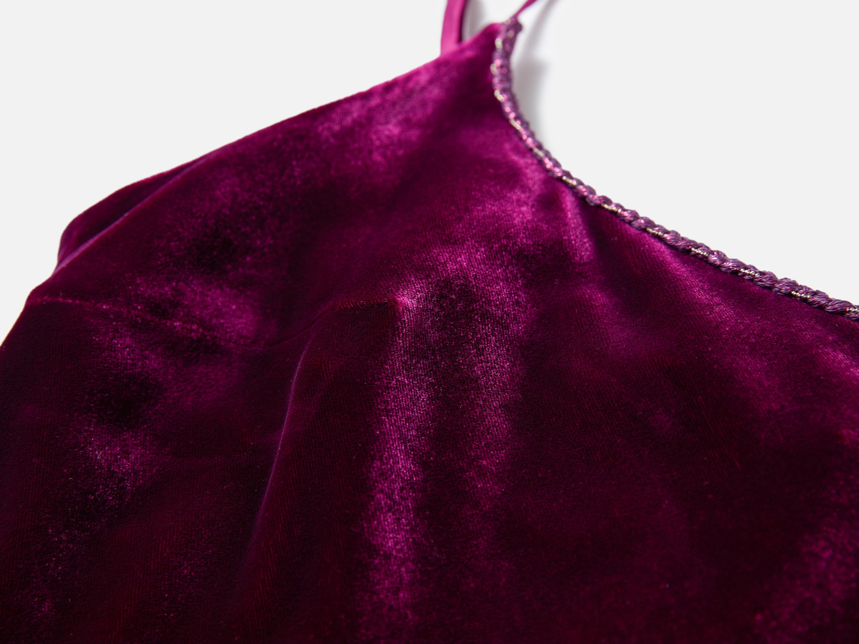 EP YAYING Blue Label Wine Red Slip Dress