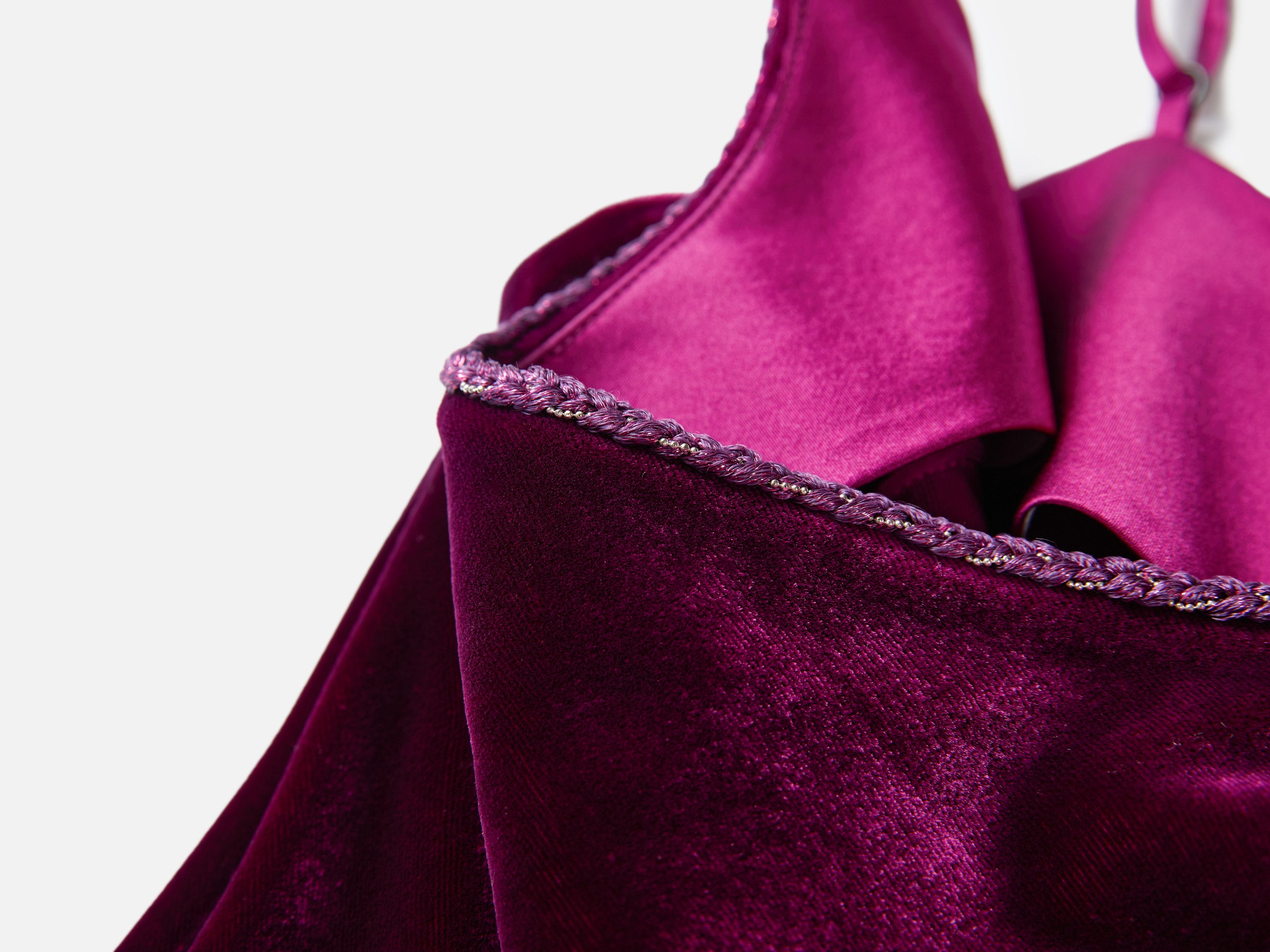 EP YAYING Blue Label Wine Red Slip Dress