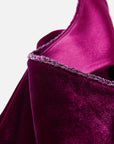 EP YAYING Blue Label Wine Red Slip Dress