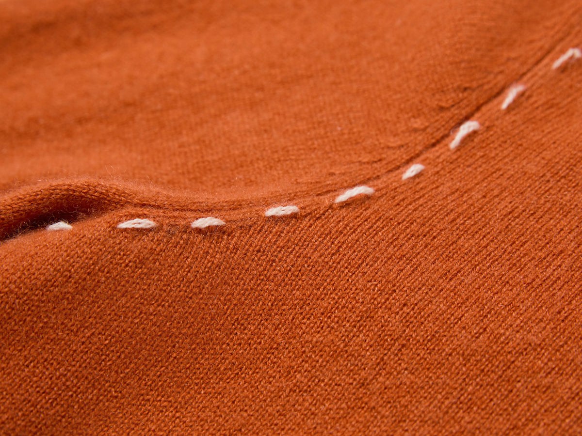EP YAYING Faux Two-Piece Wool-Cashmere Color-Block Knit Top