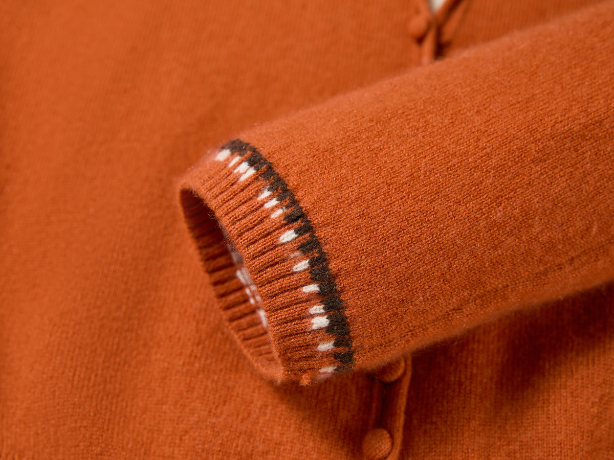 EP YAYING Faux Two-Piece Wool-Cashmere Color-Block Knit Top
