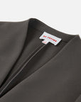 Triacetate Mock Two-Piece Collarless Blazer Jacket