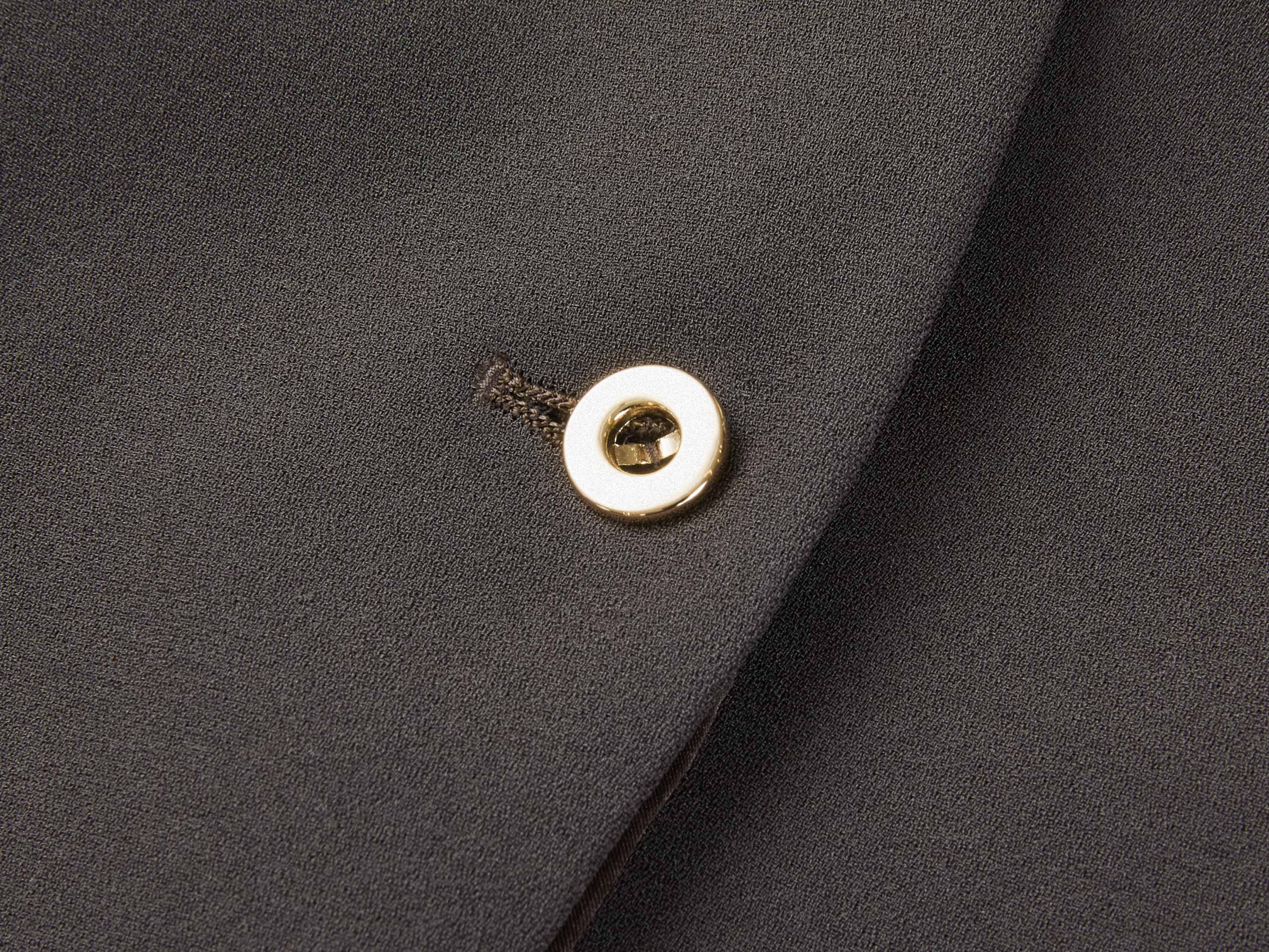 Triacetate Mock Two-Piece Collarless Blazer Jacket
