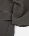 Triacetate Mock Two-Piece Collarless Blazer Jacket