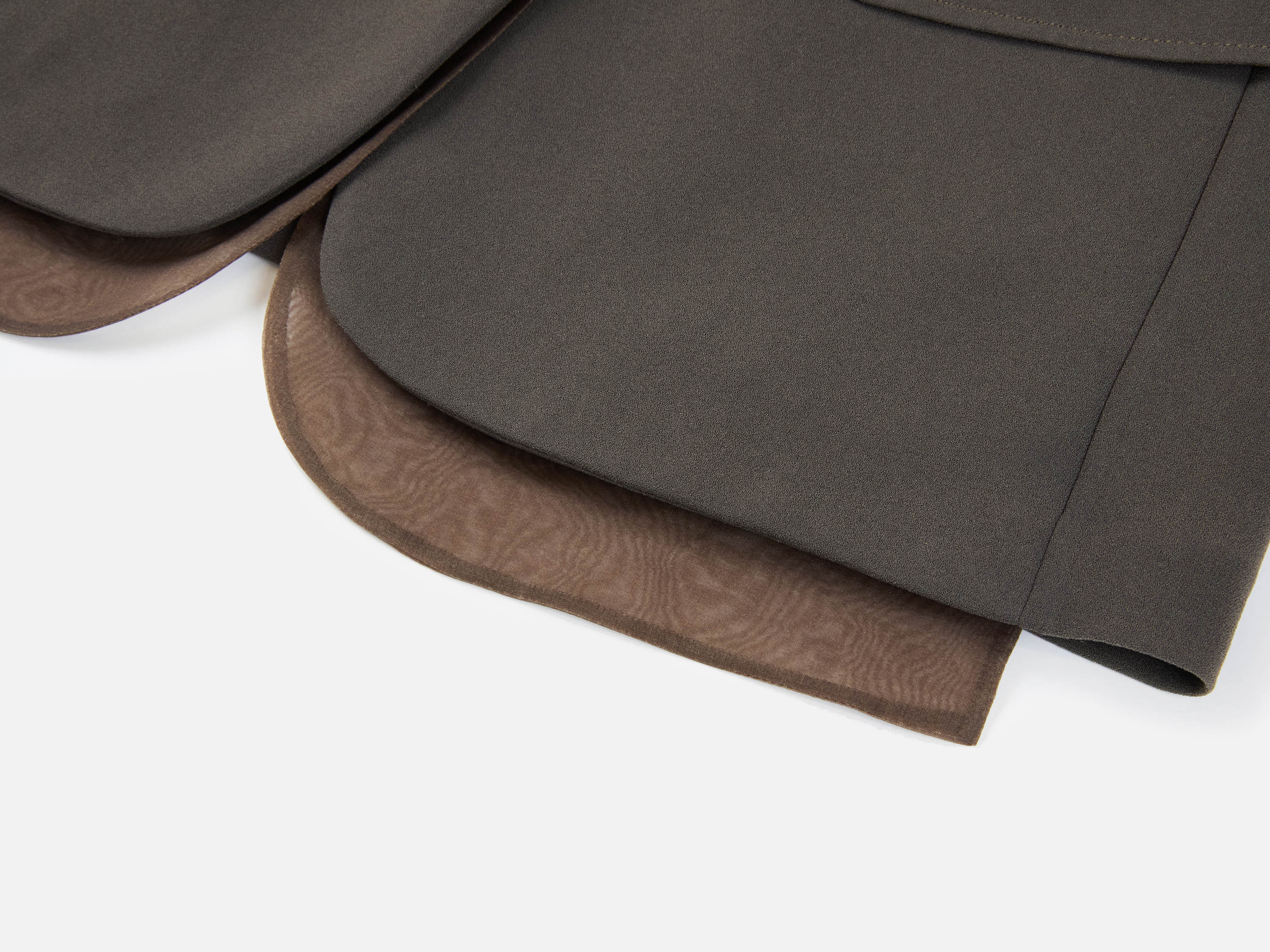 Triacetate Mock Two-Piece Collarless Blazer Jacket