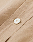 Sandy Mocha Cool Sleeveless Silk Embroidered Collar Sleeveless Top