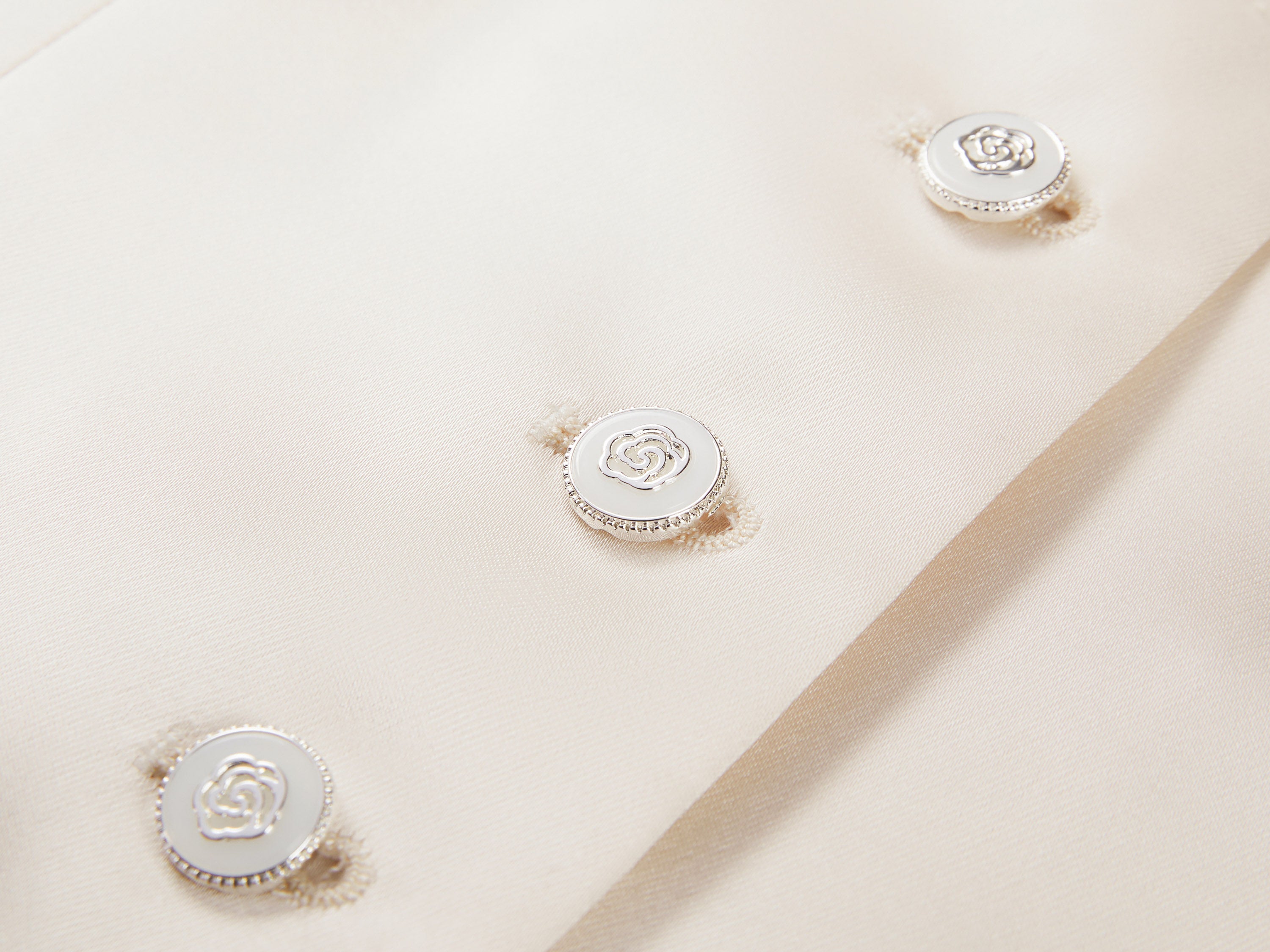 YAYING Cream Button Knit Vest