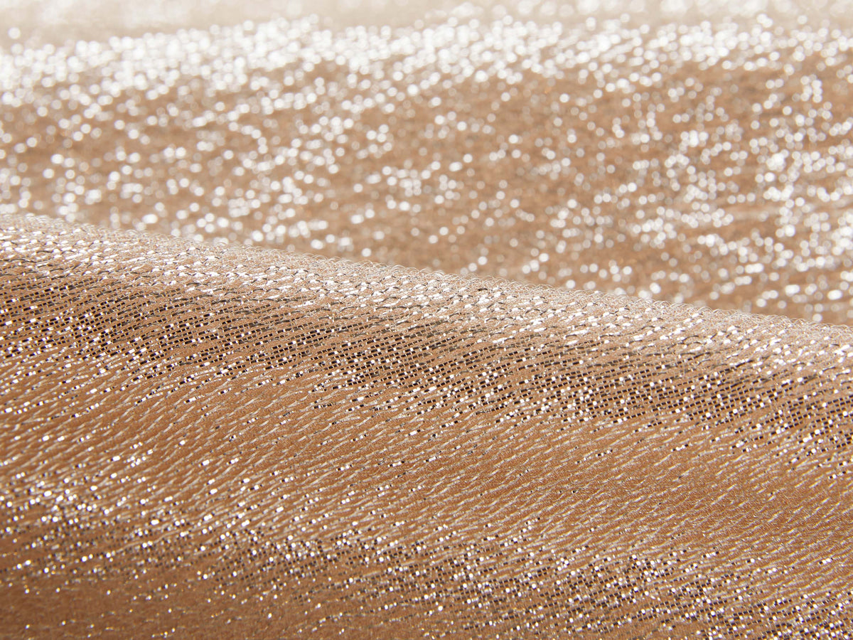 YAYING Champagne Metallic Open-Front Jacket