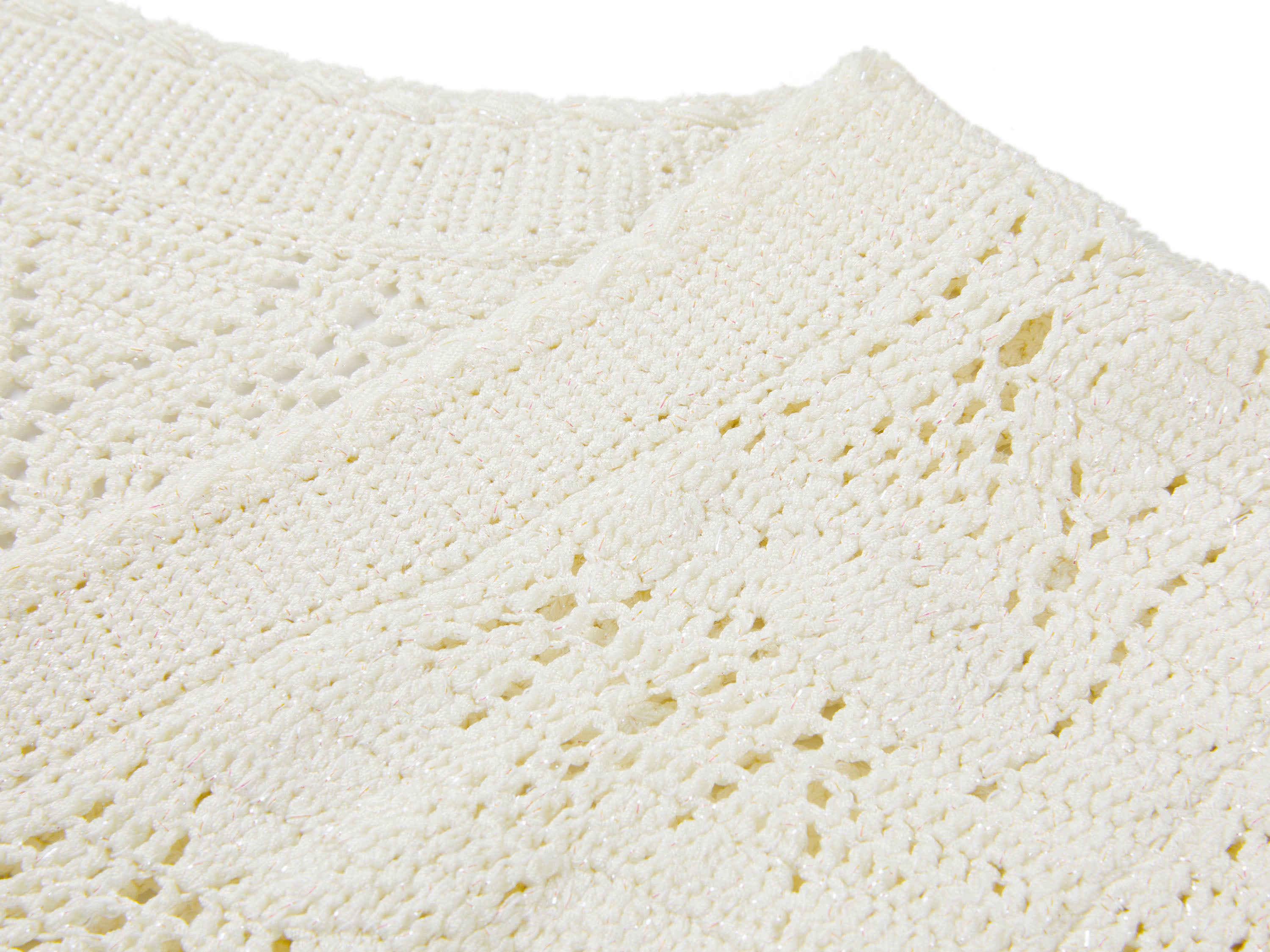 YAYING White Textured Knit Top