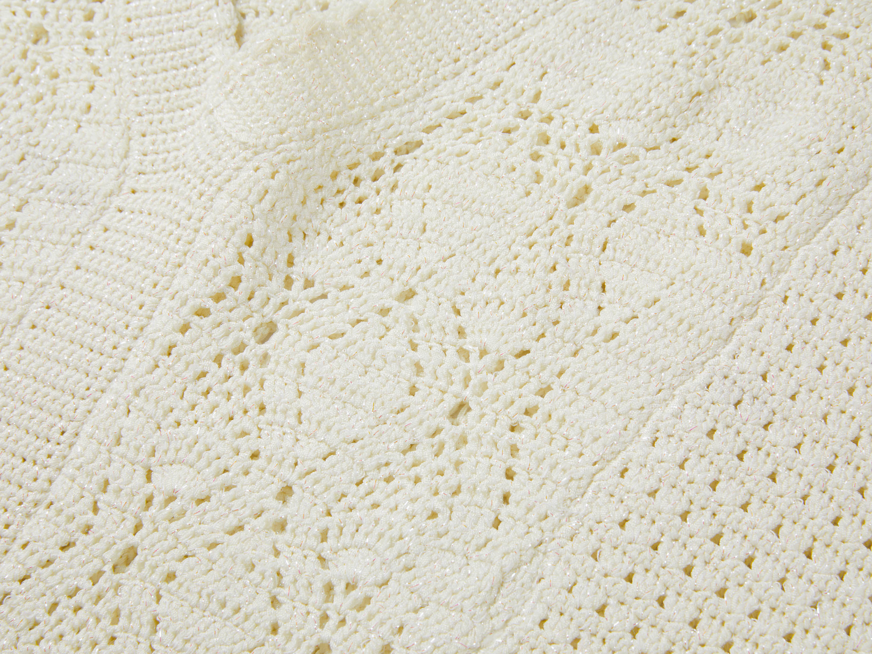 YAYING White Textured Knit Top