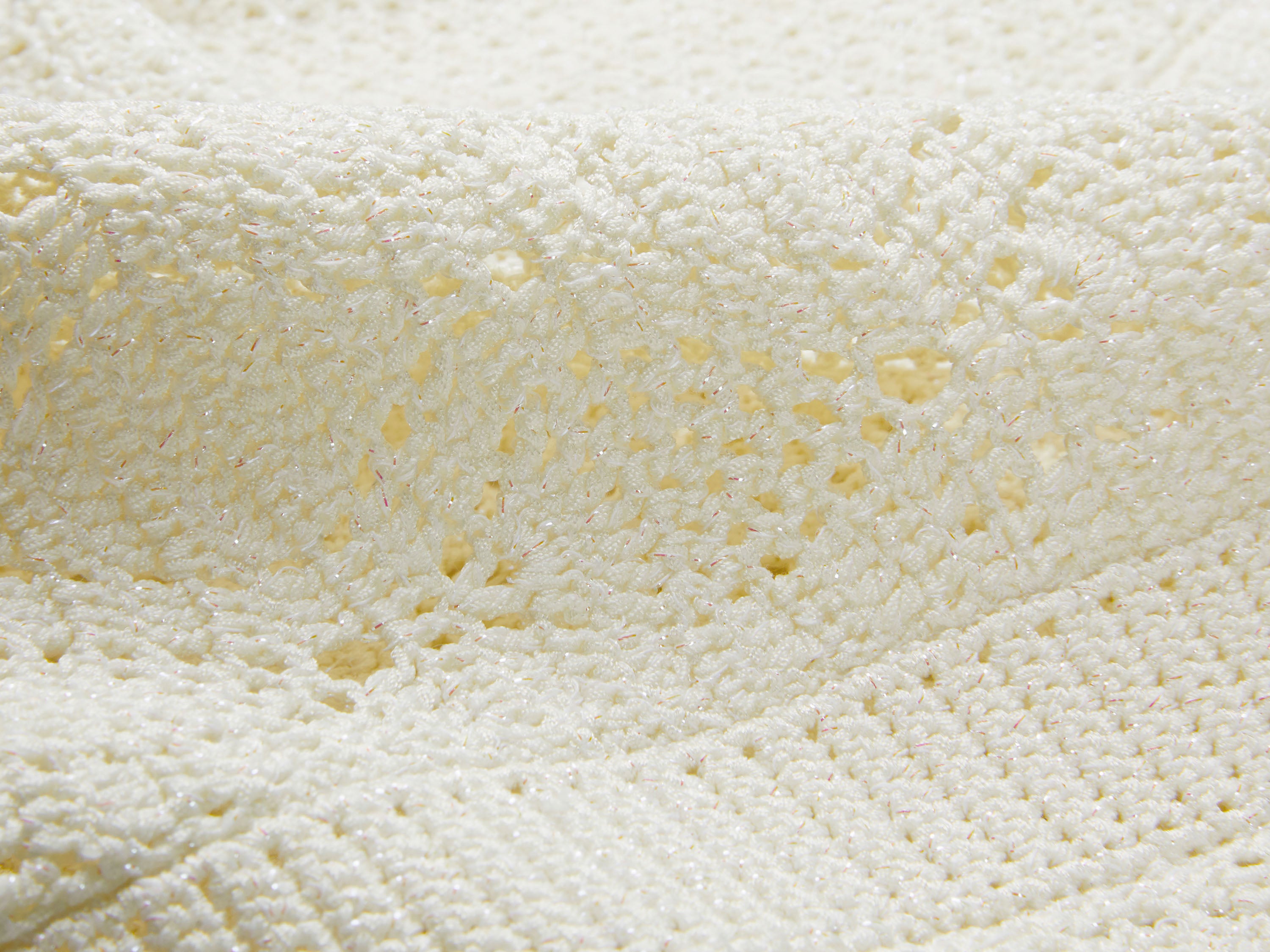 YAYING White Textured Knit Top