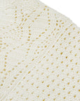 YAYING White Textured Knit Top