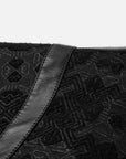 EP YAYING Crossover Tie-Waist Jacquard Coat
