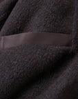 EP YAYING Wool-Yak Down Lapel Brown Jacket