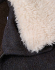 EP YAYING Wool-Yak Down Lapel Brown Jacket