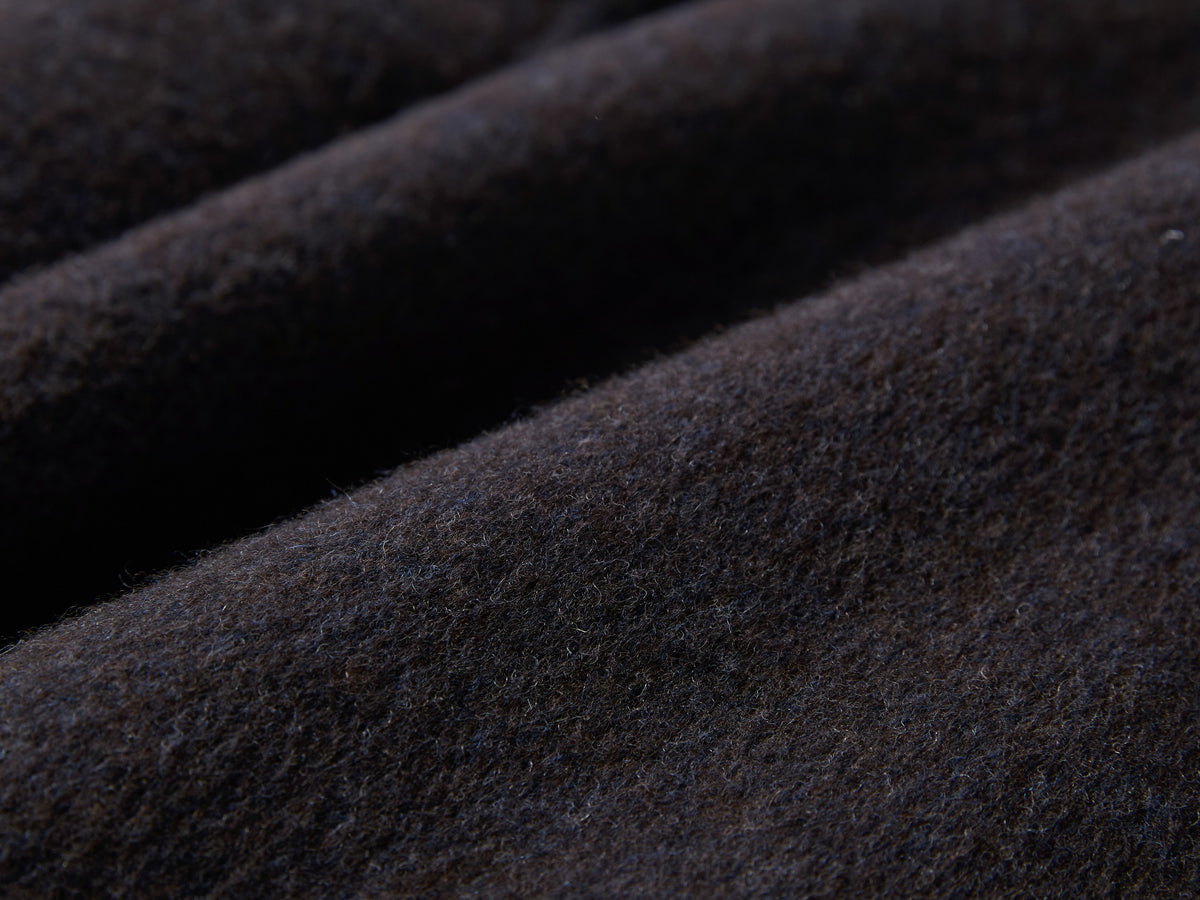 EP YAYING Wool-Yak Down Lapel Brown Jacket