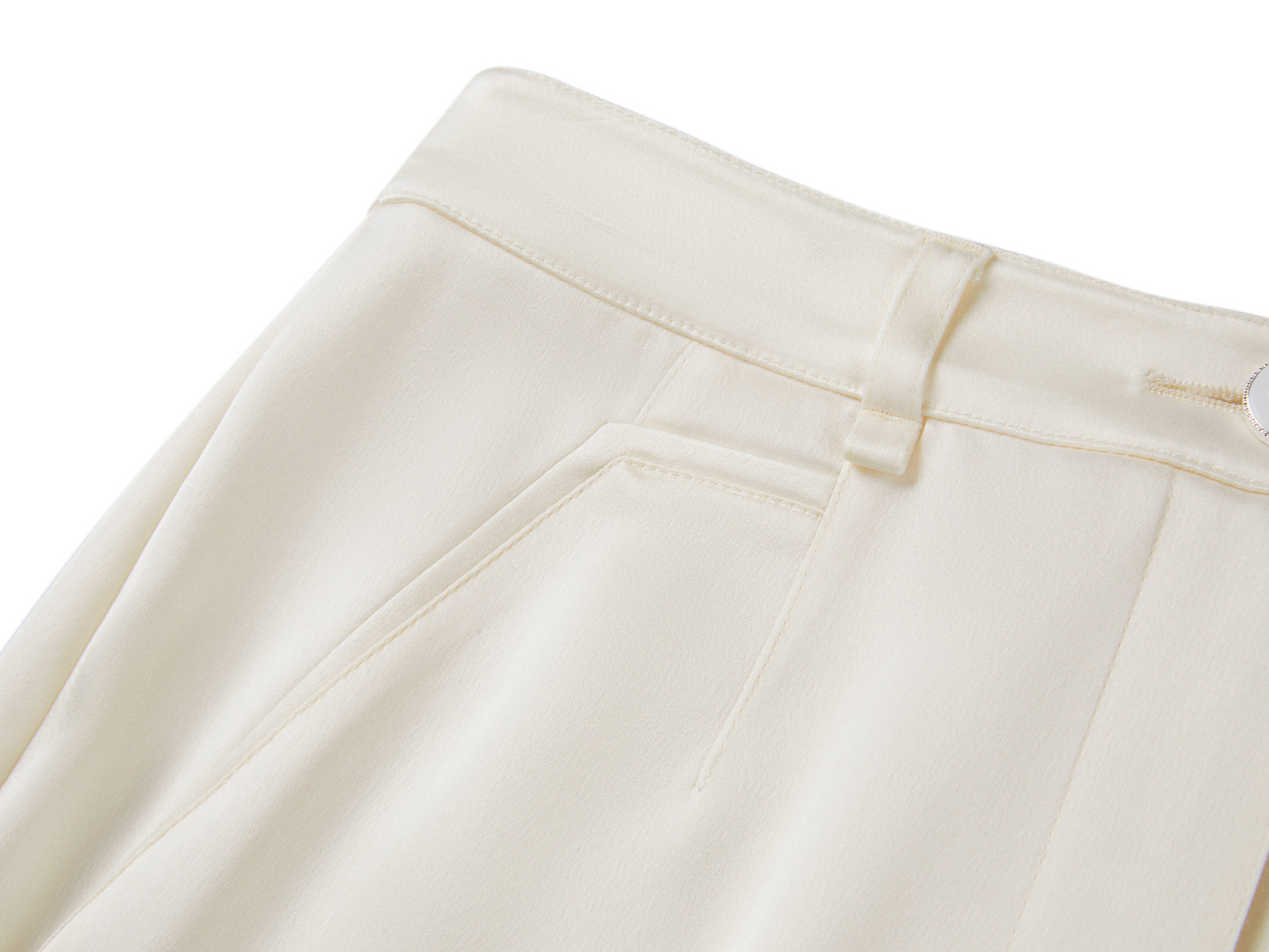 YAYING Cream Straight-Leg Trousers